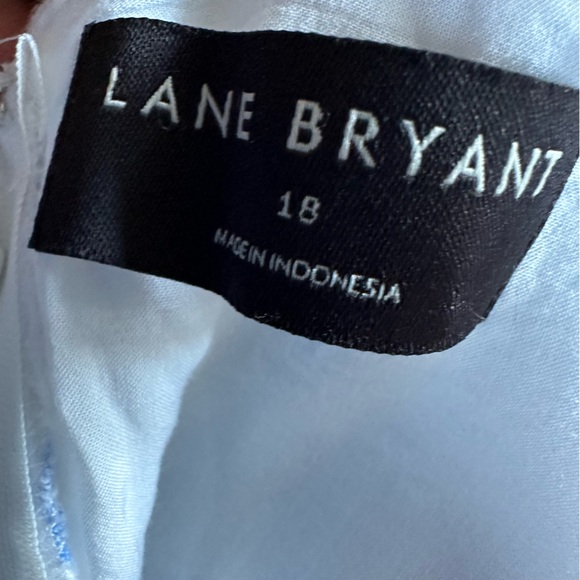 Lane Bryant Flutter Sleeve Tie Back Floral Linen Alexis Dress - Picture 6 of 7